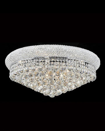 24'' Round Crystal Ceiling Light Empire Flush Mounted Crystal Chandelier-吸顶灯-Jecanoli