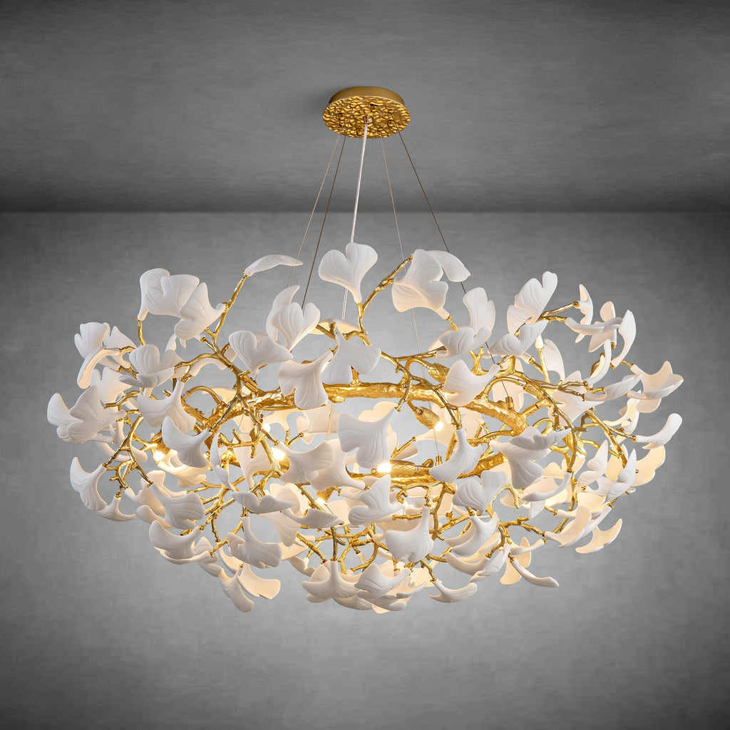 Ginkgo Leaf Branch Chandelier