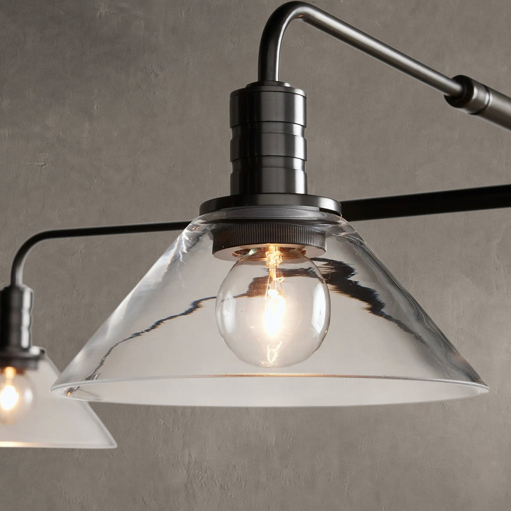 Theron Glass Round Chandelier 30'' 52''
