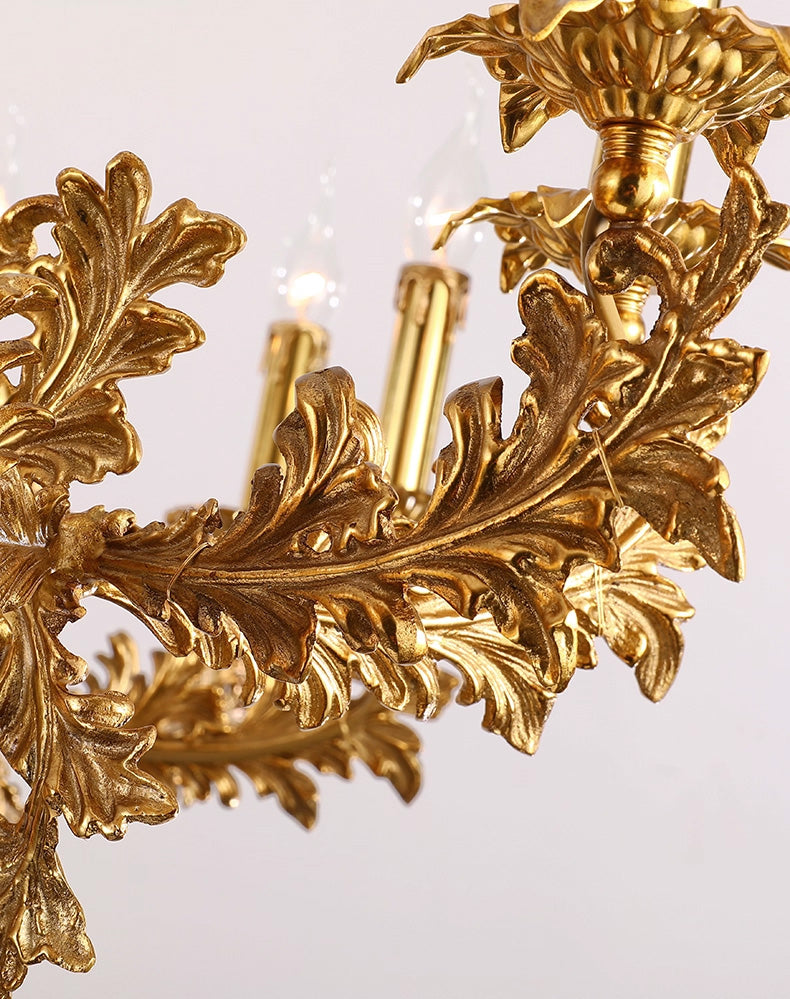 47X31 Inch 20 Lights French Empire Style Brass and Crystal Chandelier Light-铜灯-Jecanoli