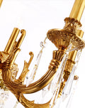 43 Inch Linear Chandelier French Empire Style Brass and Crystal Dining Chandelier-铜灯-Jecanoli