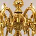 35X18 Inch 8 Lights Vintage French Gold Brass Chandelier for Master Bedroom-铜灯-Jecanoli