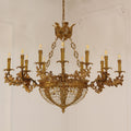 41X30 Inch 16 Lights French Empire Style Brass and Crystal Chandelier Light-铜灯-Jecanoli