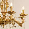 31X31 Inch 8 Lights Small Candle Style Brass and Crystal Chandelier Lighting for Living Room-铜灯-Jecanoli