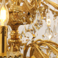 51X68 Inch 30 Lights Tiered Brass and Crystal Chandelier for Foyer-大吊灯-Jecanoli
