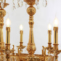36 Inch Linear Chandelier French Empire Style Brass and Crystal Dining Chandelier-铜灯-Jecanoli
