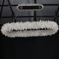 47'' Oval Modern Clear Geode Quartz Crystal Chandelier for Dining Room-现代灯-Jecanoli