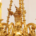 35X41 Inch 9 Lights Baroque Style Cast Copper Angles Antique French Empire Brass Chandelier-铜灯-Jecanoli