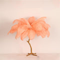 Aisa Featherly Ostrich Feathe Table Lamp