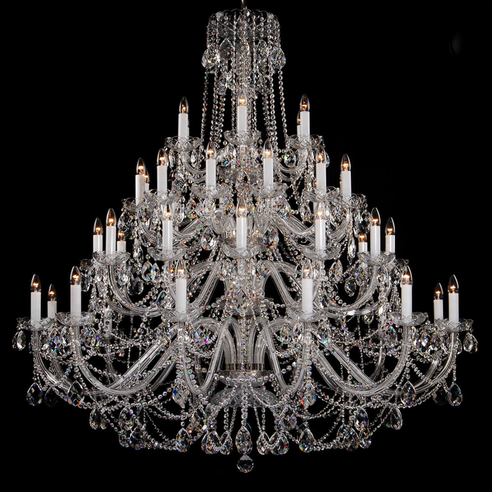42 Lights Oversized Bohemia Style Crystal Chandelier 63"W 65"H-大吊灯-Jecanoli