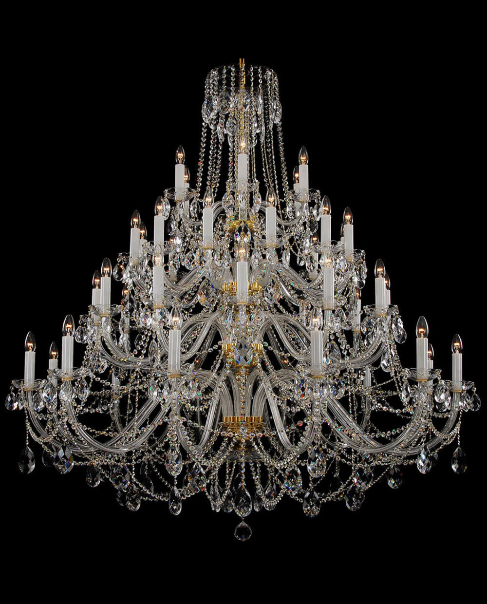 42 Lights Oversized Bohemia Style Crystal Chandelier 63"W 65"H-大吊灯-Jecanoli