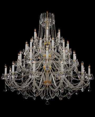 42 Lights Oversized Bohemia Style Crystal Chandelier 63"W 65"H-大吊灯-Jecanoli
