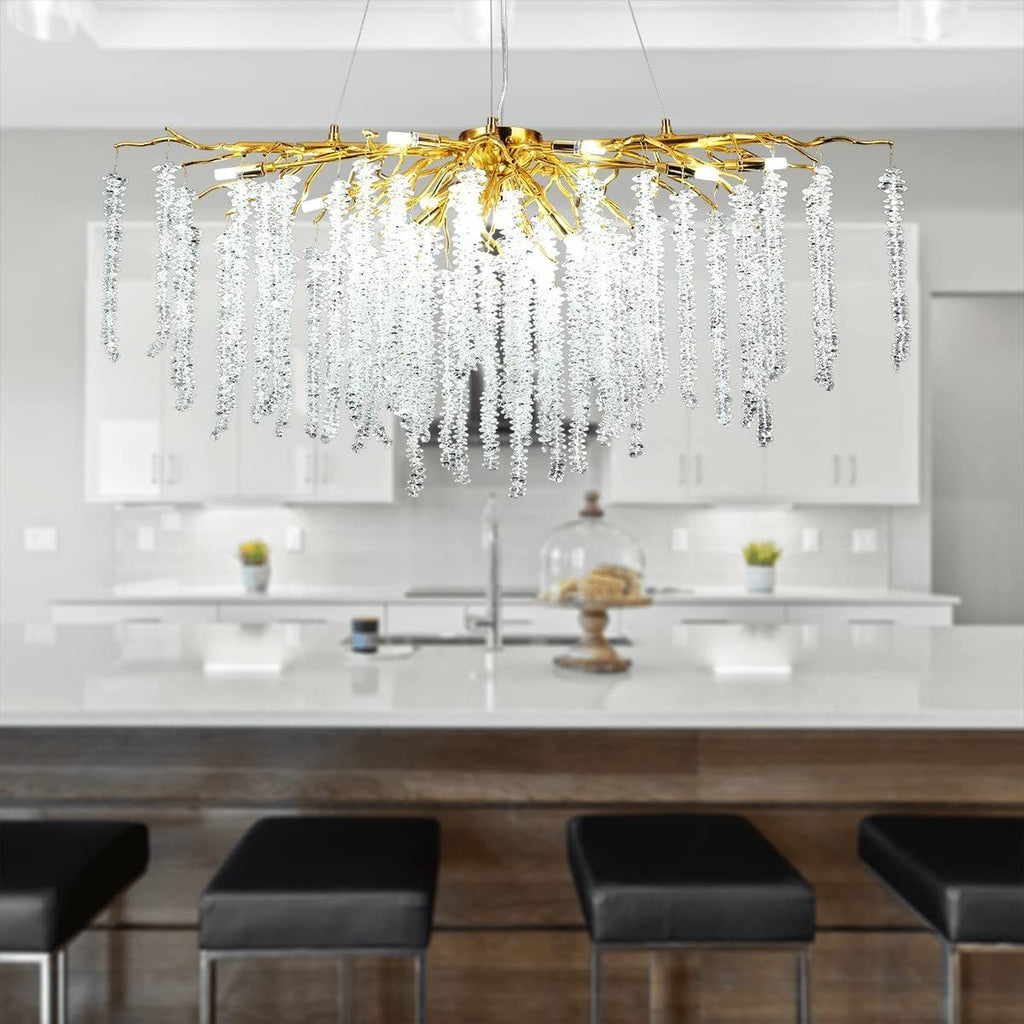 Vinery Tree Branch Crystal Chandelier L45"