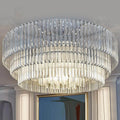 3 Tier Round Glass Chandelier 55