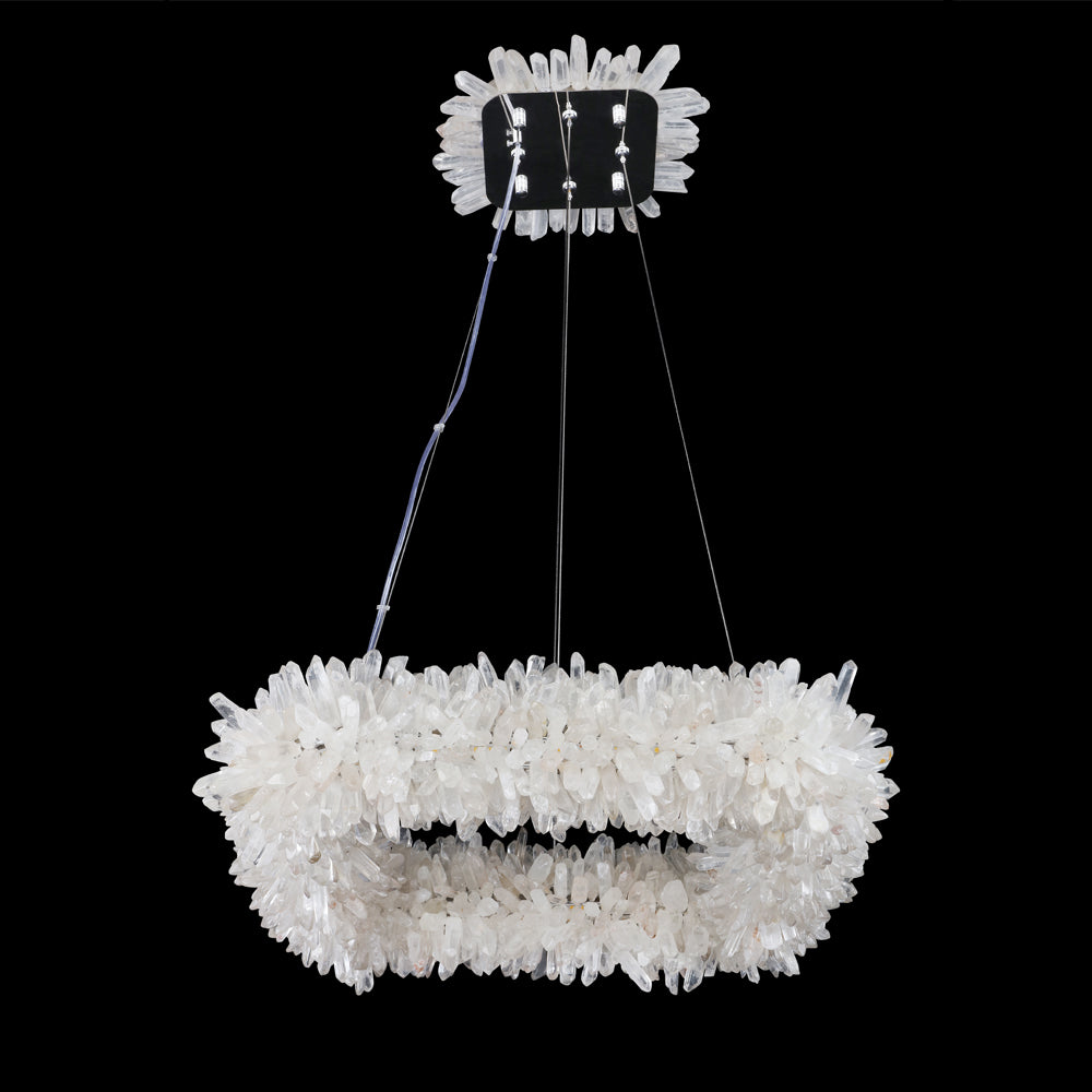 24'' Square Modern Geode Quartz Crystal Chandelier-现代灯-Jecanoli