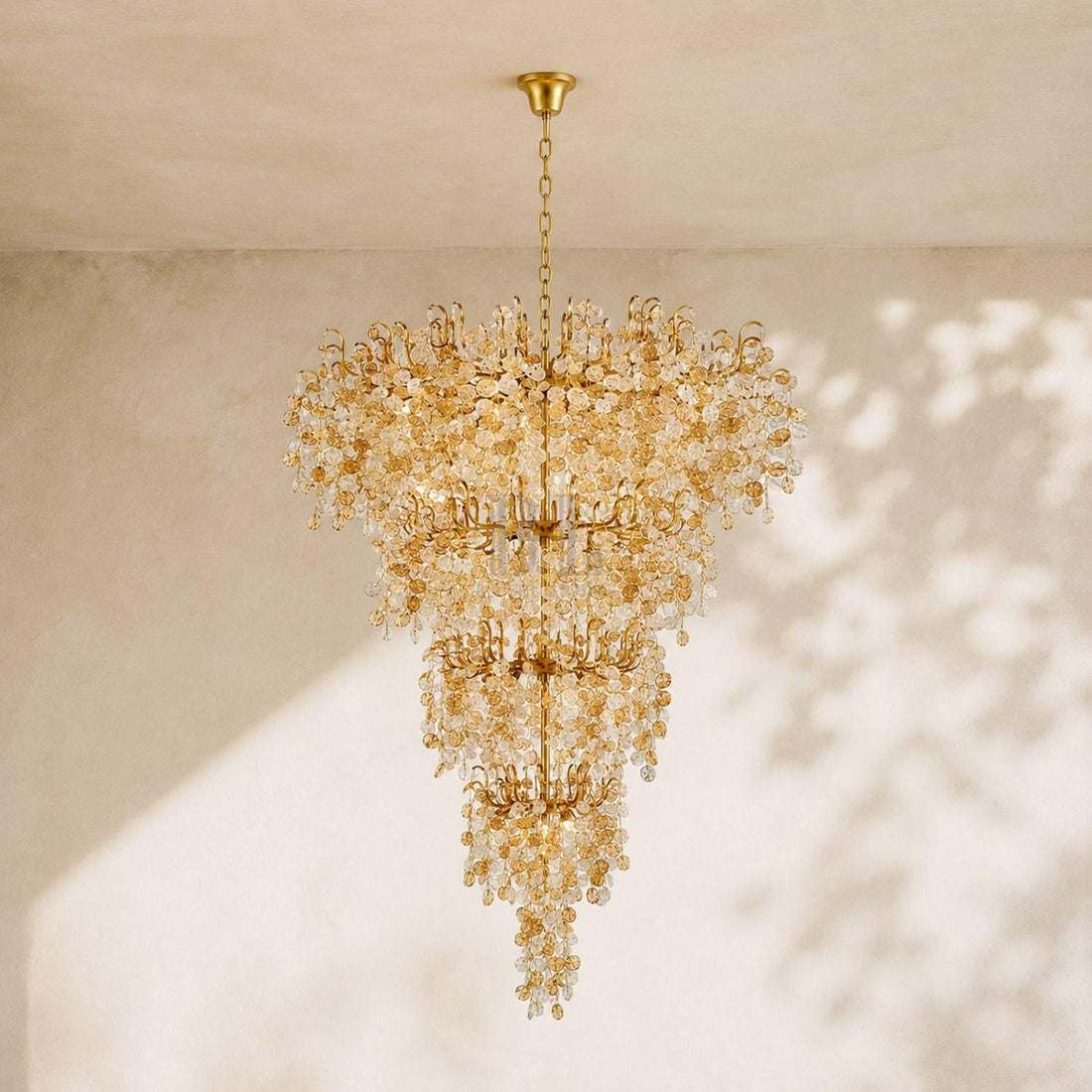 Campo Round Multi-Tier Chandelier 33-Light 47"W-Jecanoli