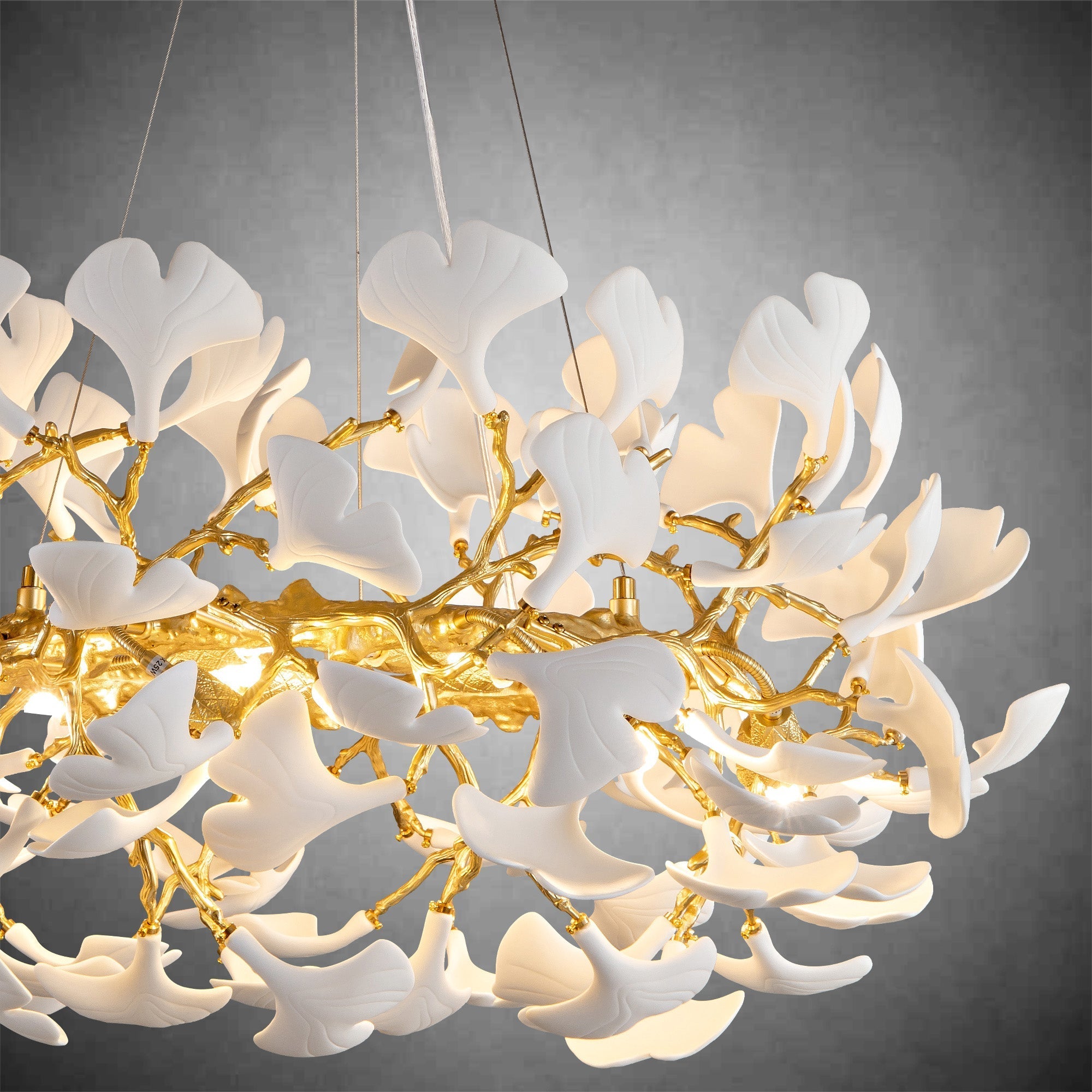 Ginkgo Leaf Branch Chandelier