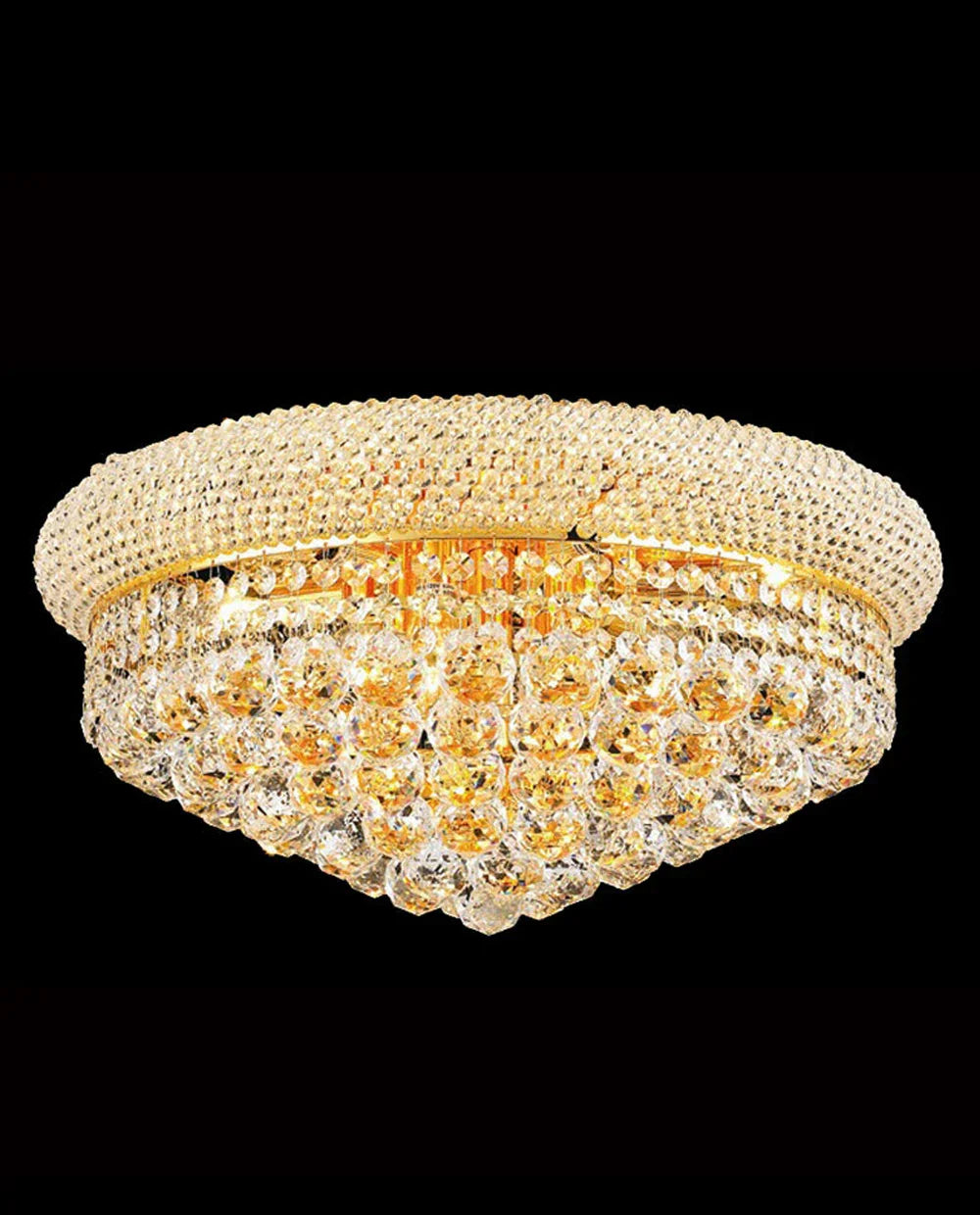 20'' Round Crystal Ceiling Light Empire Flush Mounted Crystal Chandelier-吸顶灯-Jecanoli