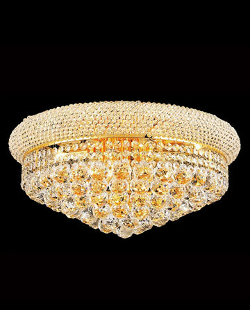 20'' Round Crystal Ceiling Light Empire Flush Mounted Crystal Chandelier-吸顶灯-Jecanoli