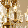 25X26 Inch 6 Lights Candle Style Traditional Chandelier Small Antique Brass and Crystal Chandelier-铜灯-Jecanoli