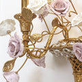 2 Lights Antique Brass Wall Lamp Porcelain Flower Wall Lamp-壁灯-Jecanoli