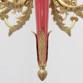 26X23 Inch 6 Lights Rococo Style Antique Copper Chandelier Small Pink Bedroom Chandelier-铜灯-Jecanoli