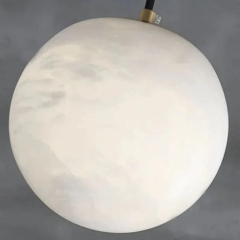 Modern Luxury Alabaster Ball Pendant Light, Island Mini Pendant Light