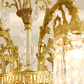 25.5 Inch Wide French Empire Style Brass Crystal Chandelier Gold Dining Room Chandelier-铜灯-Jecanoli