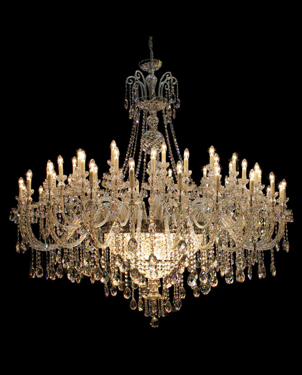79 Lights Big Crystal Chandelier for Event Hall 85"W 94"H-大吊灯-Jecanoli
