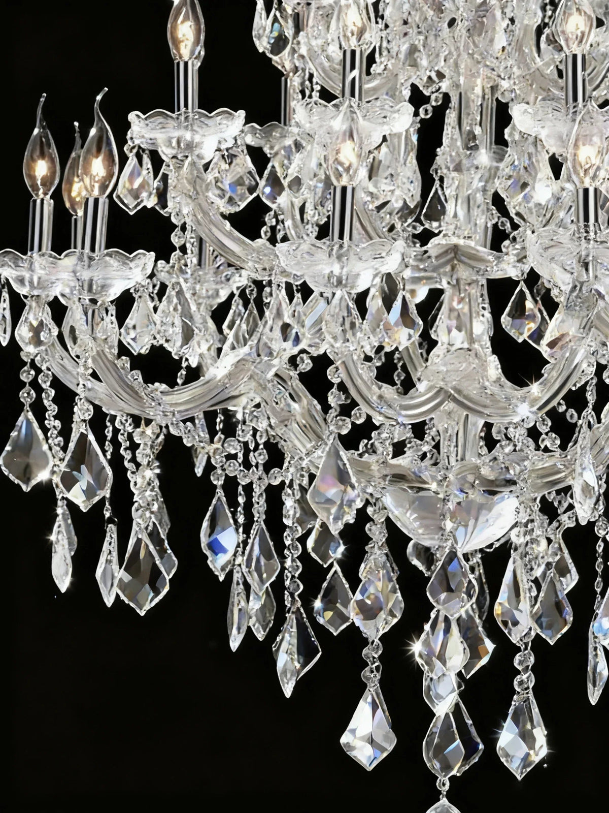 37'' Big Chandelier 28 Lights Maria Theresa Crystal Chandelier for Living Room MT01L28C-吊灯-Jecanoli