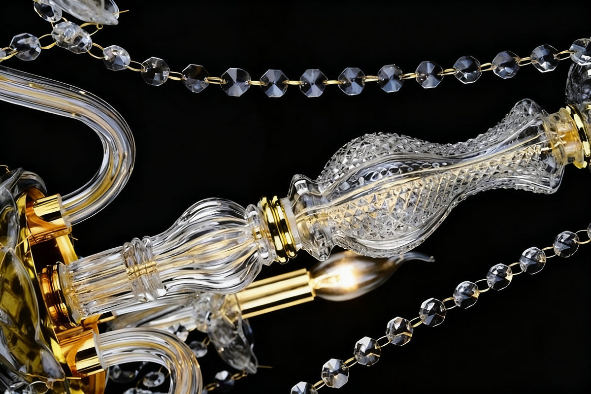 50 Lights Tiered Chandelier 63X61 Inch Large Gold Crystal Chandelier Lighting-大吊灯-Jecanoli