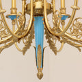 30X23 Inch 8 Lights Rococo Style Small Antique Copper Chandelier for Bedroom-铜灯-Jecanoli
