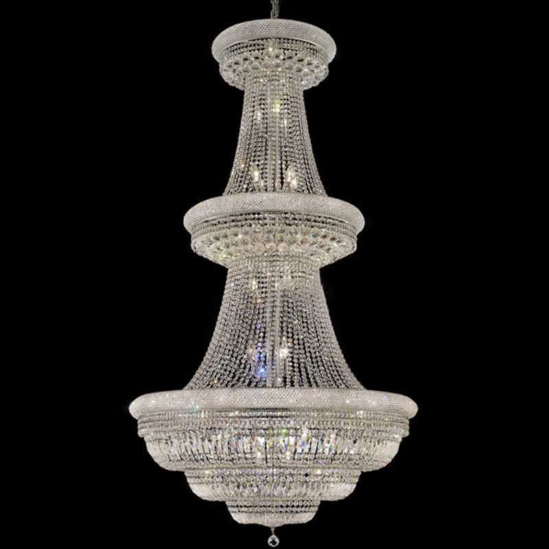 42X76 Inch 56 Lights French Basket K9 Crystal Chandelier Lighting-大吊灯-Jecanoli