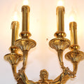4 Lights European Retro Brass Wall Sconce Antique Angel Wall Lamp-壁灯-Jecanoli