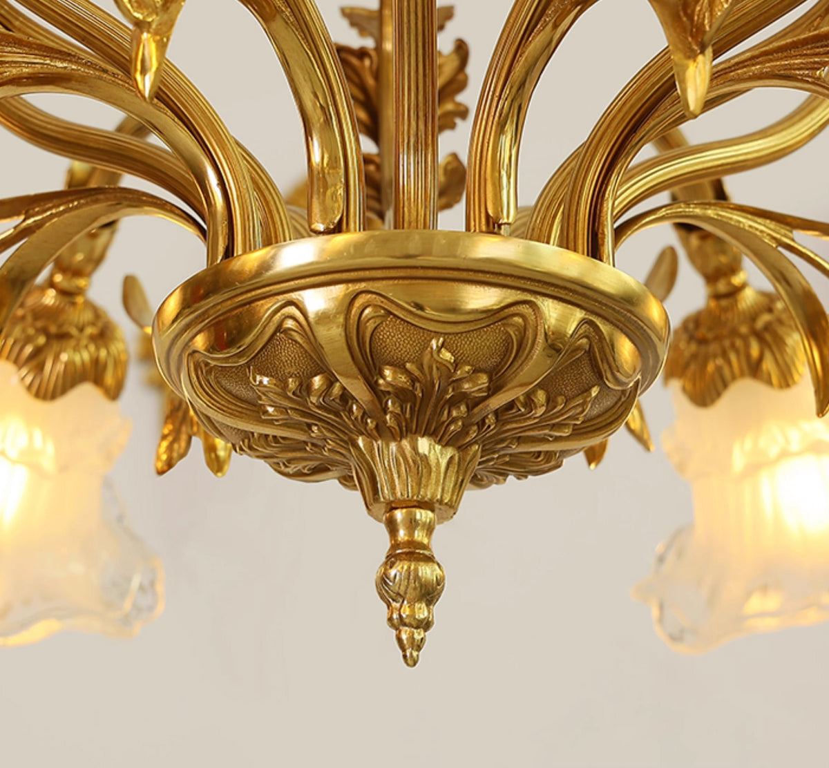 6 Lights Classical Retro Brass Chandelier Light 33X27 Inch-铜灯-Jecanoli