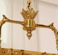 35 Inch Linear Chandelier Antique Copper and Crystal Kitchen Island Chandelier-铜灯-Jecanoli