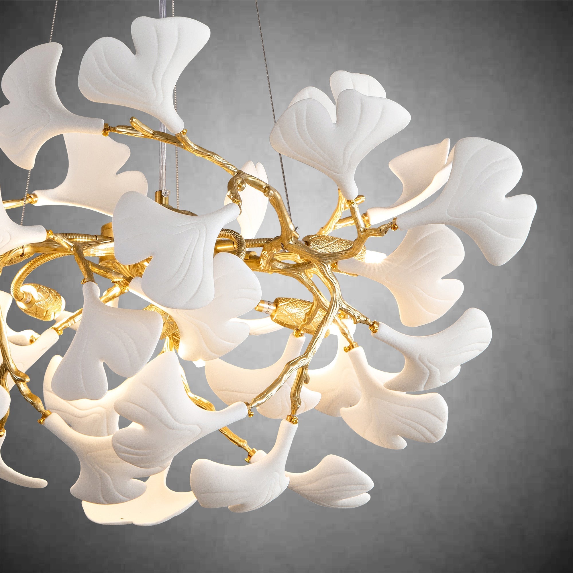 Ginkgo Leaf Branch Chandelier