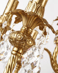 43X39 Inch 15 Lights Two-tier Traditional Brass and Crystal Chandelier for Living Room-铜灯-Jecanoli