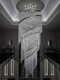 Contemporary Long Spiral Chandelier for Staircase 63