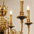 26X23 Inch 6 Lights Rococo Style Antique Copper Chandelier Small Black Bedroom Chandelier-铜灯-Jecanoli