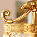 8 Inch Mini Chandelier Antique Brass and Crystal Chandelier for Kitchen-铜灯-Jecanoli