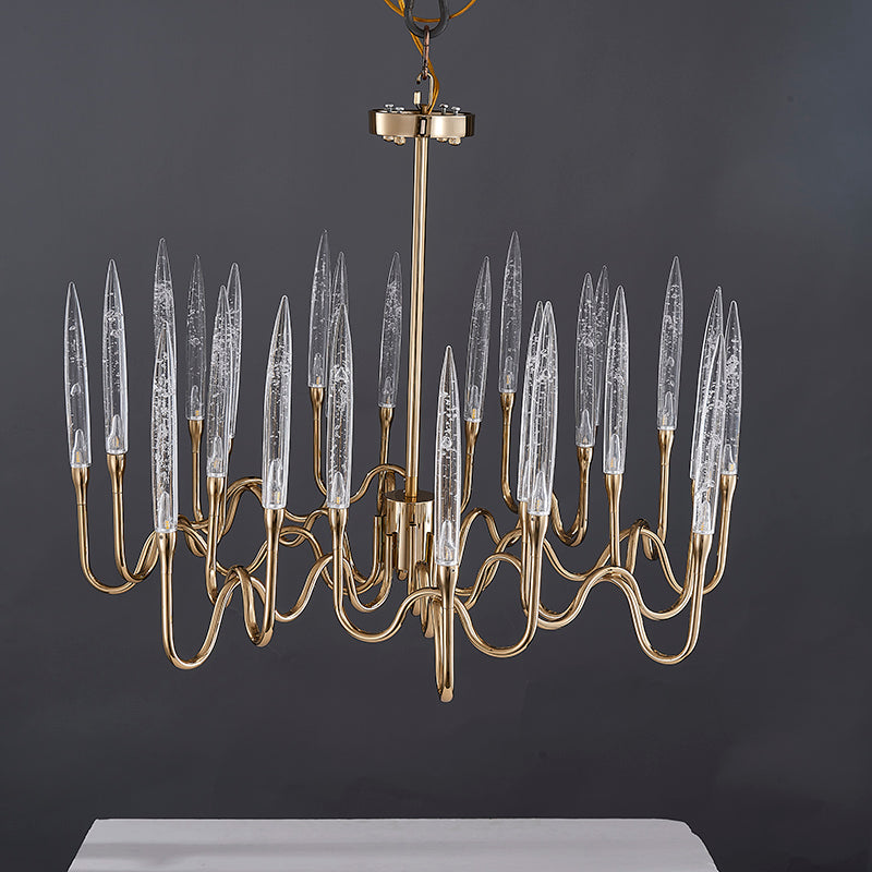 Modern Luxury Brass Glass chandelier
