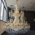 7ft Wide Large Gold Crystal Chandelier for Foyer 83
