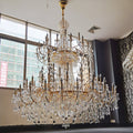 7ft Wide Large Gold Crystal Chandelier for Foyer 83