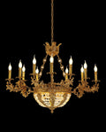 41X30 Inch 16 Lights French Empire Style Brass and Crystal Chandelier Light-铜灯-Jecanoli