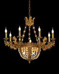 31X29 Inch 12 Lights French Empire Style Brass and Crystal Chandelier Light-铜灯-Jecanoli