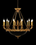 39X37 Inch 12 Lights Rococo French Empire Copper Chandelier-铜灯-Jecanoli