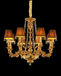 35X30 Inch 8 Lights Baroque Style Antique Copper Chandelier-铜灯-Jecanoli