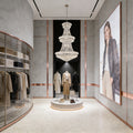 30X50 Inch 30 Lights Elegant Empire K9 Crystal Chandelier-大吊灯-Jecanoli