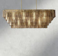 Sirene Smoke Glass Rectangular Chandelier 59